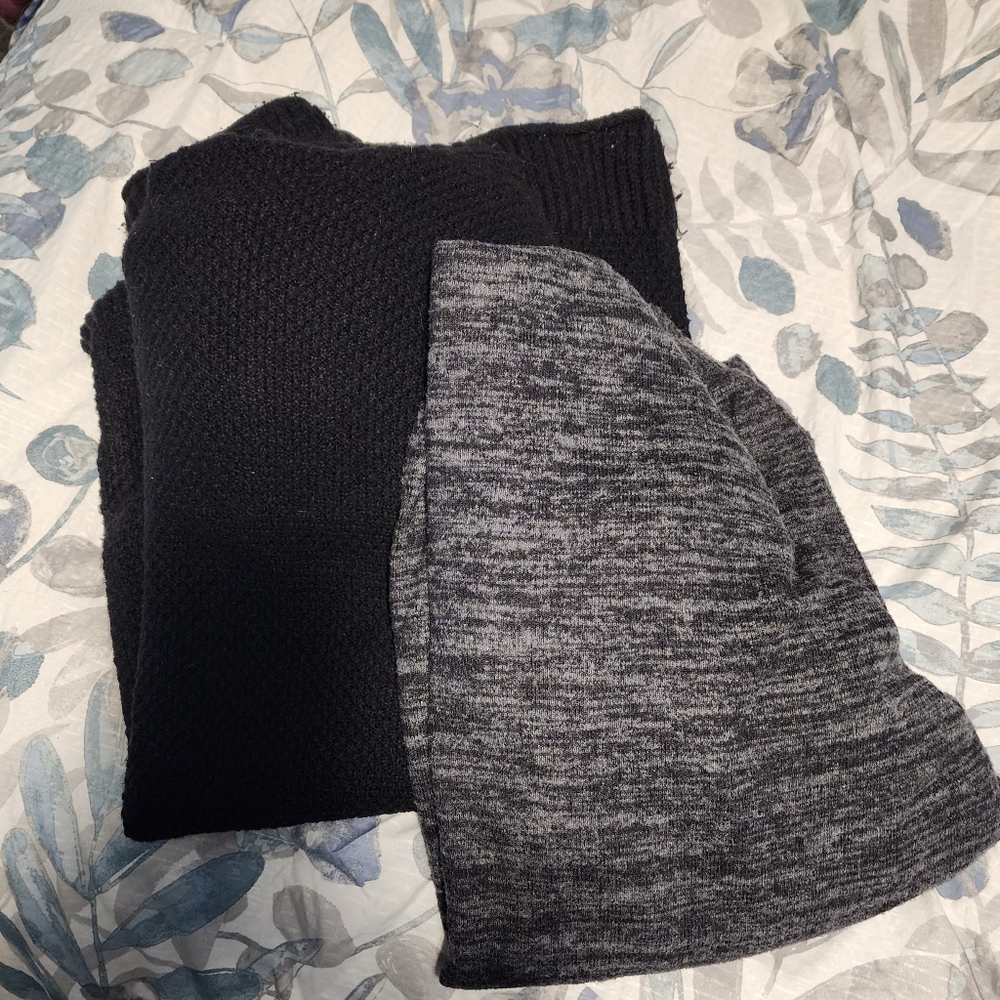 Bundle cowl neck sweater size 1 and cowl neck knit top size 2